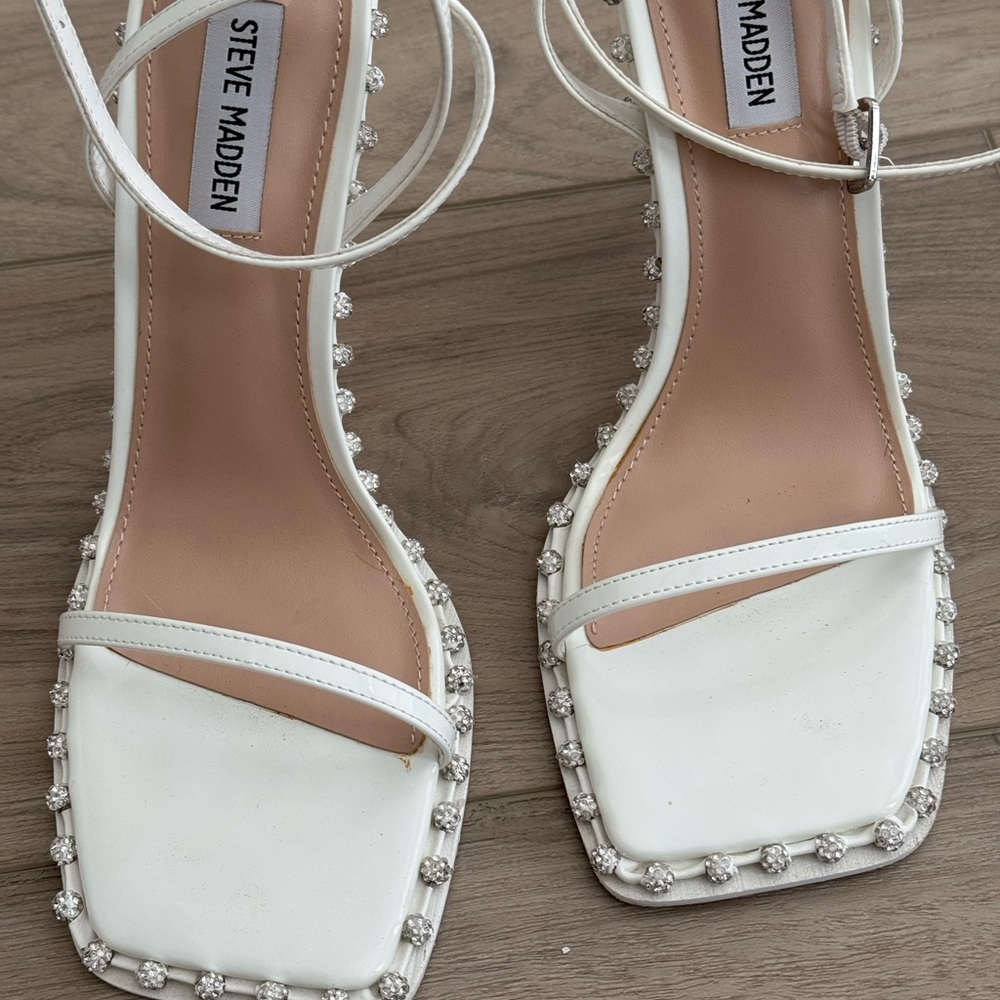 Steve Madden White Heels